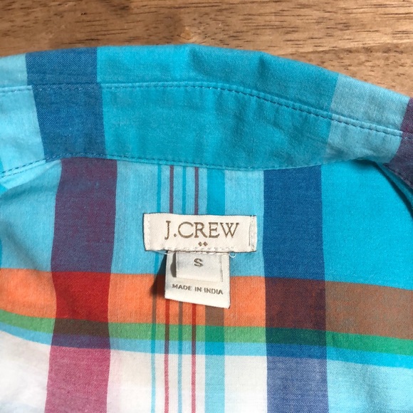 J Crew bright plaid popover shirt - Picture 4 of 4